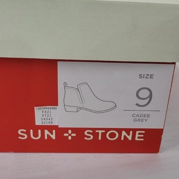 Women's Sun + Stone Cadee Ankle Booties Gray Size 9 M - Picture 8 of 8